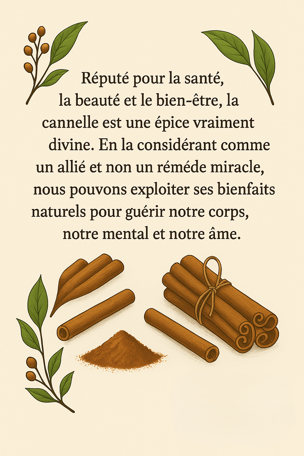 Le Pouvoir Guérisseur de la Cannelle : Médecine Naturelle pour le Corps, l'Esprit et l'Âme