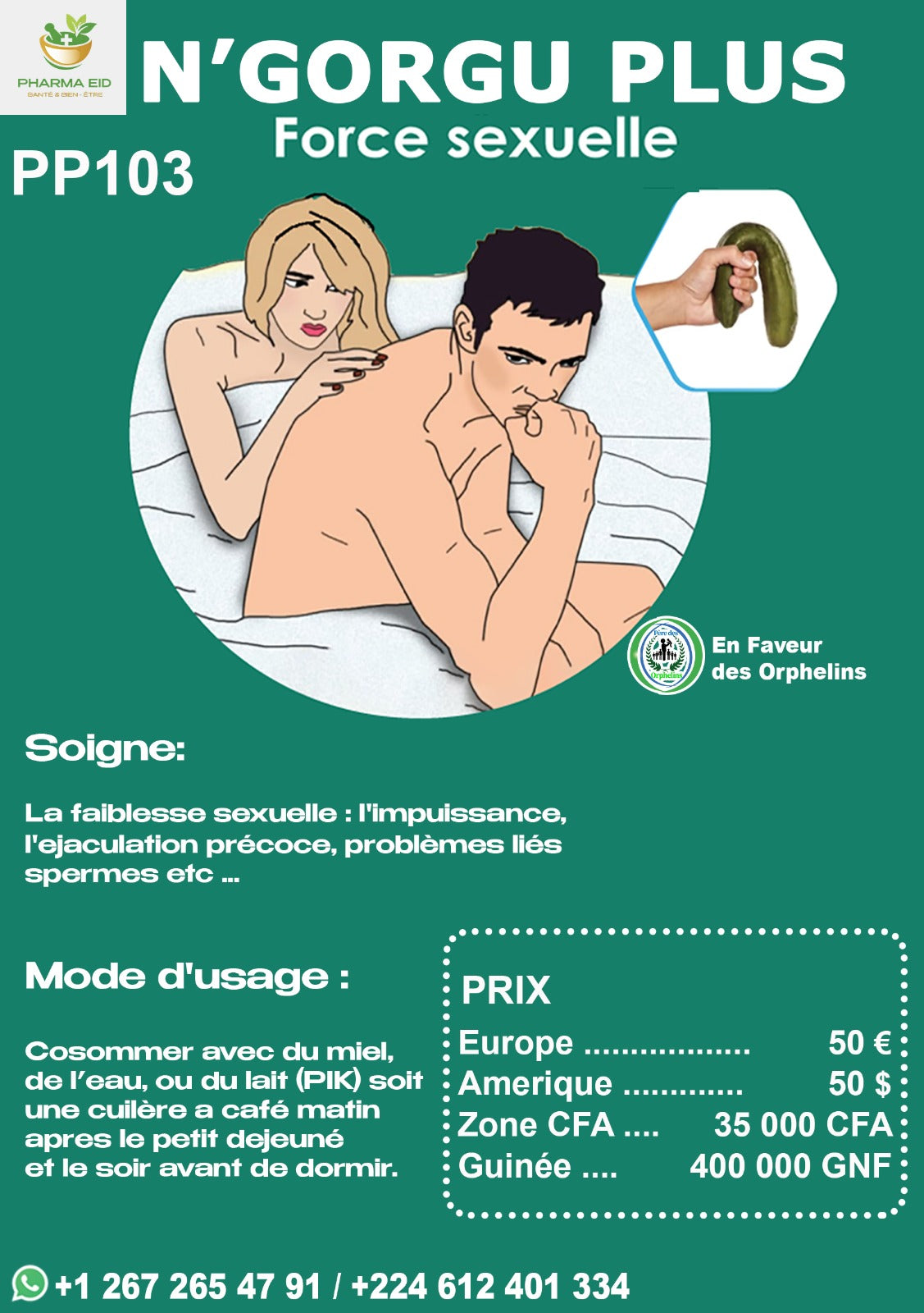 PP103-N’GORGU PLUS – Force Sexuelle Naturelle Puissante