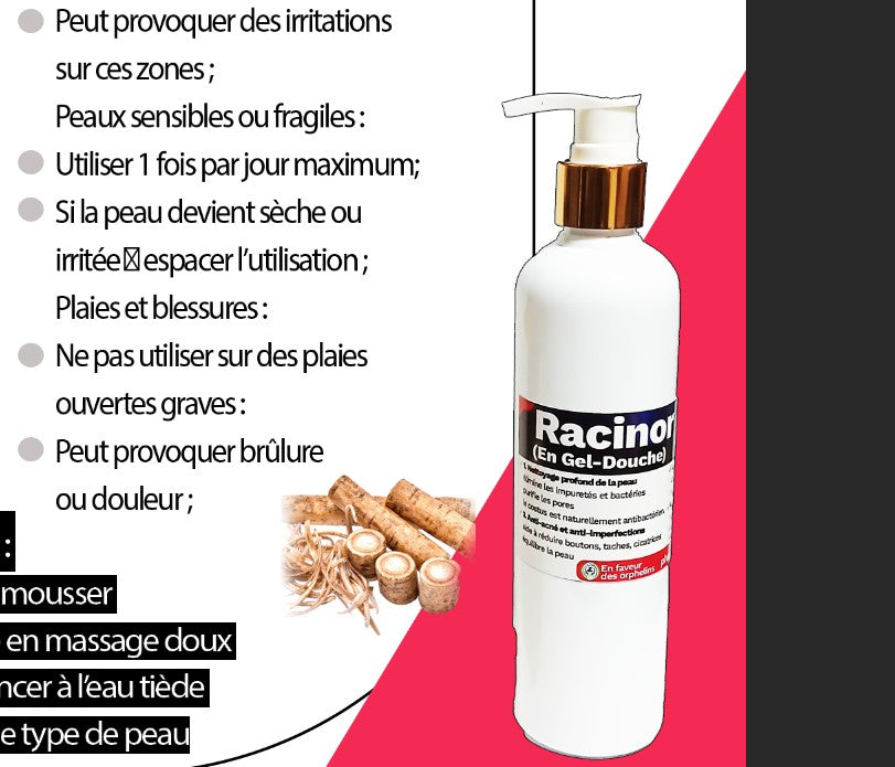 PV97 RACINOR SAVON ET GEL DOUCHE