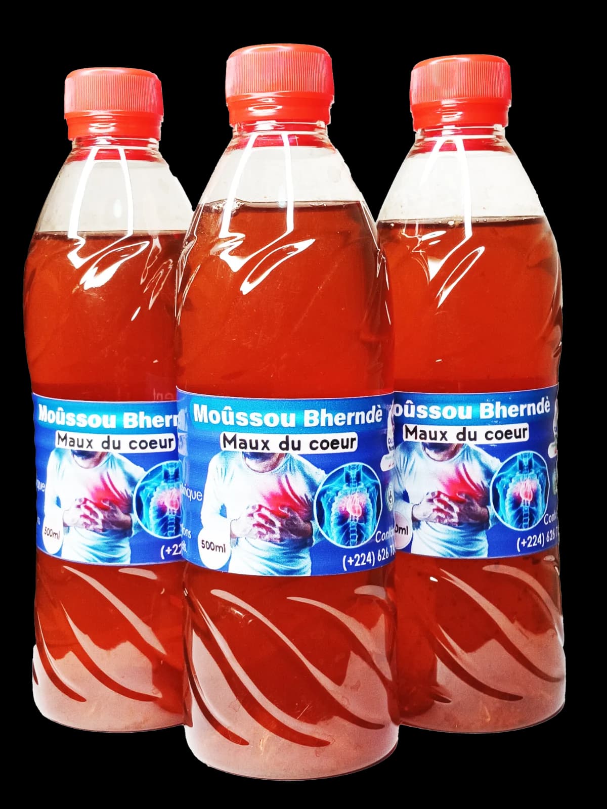 Moussou Bhernde, maux du coeur en liquide