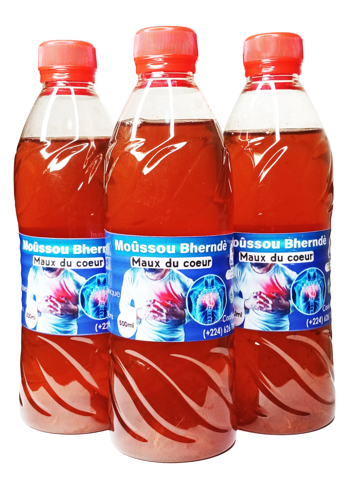Moussou Bhernde, maux du coeur en liquide